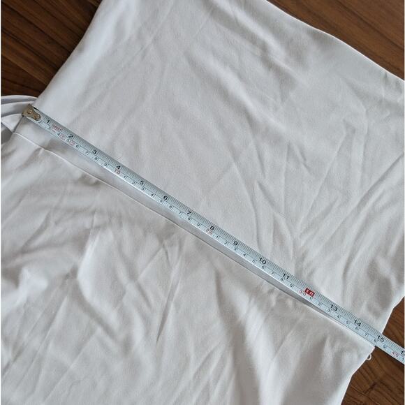 NWT Aritzia Wilfred Saturn Long Sleeve Frozen Gray Faux Wrap Midi Dress, size L - Picture 5 of 6